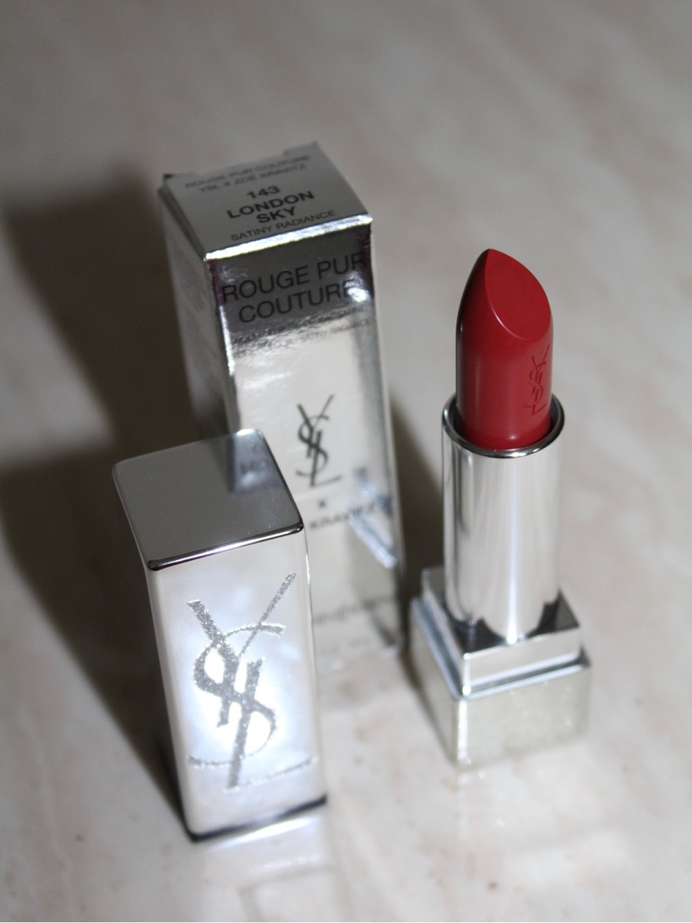 YSL x Zoe Kravitz ‘London Sky’ #143 Rouge Pur Couture Satiny Radiance Lipstick - Picture 9 of 16